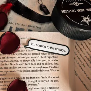 Heated Rivalry Cottage Text Sticker: Booktok Hockey Romance, Water-Resistant, Hollander, Rozanov, Laptop Water Bottle Decal