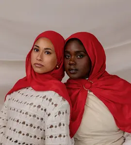 VELA Cherry Crush Red Solid Modal Hijab