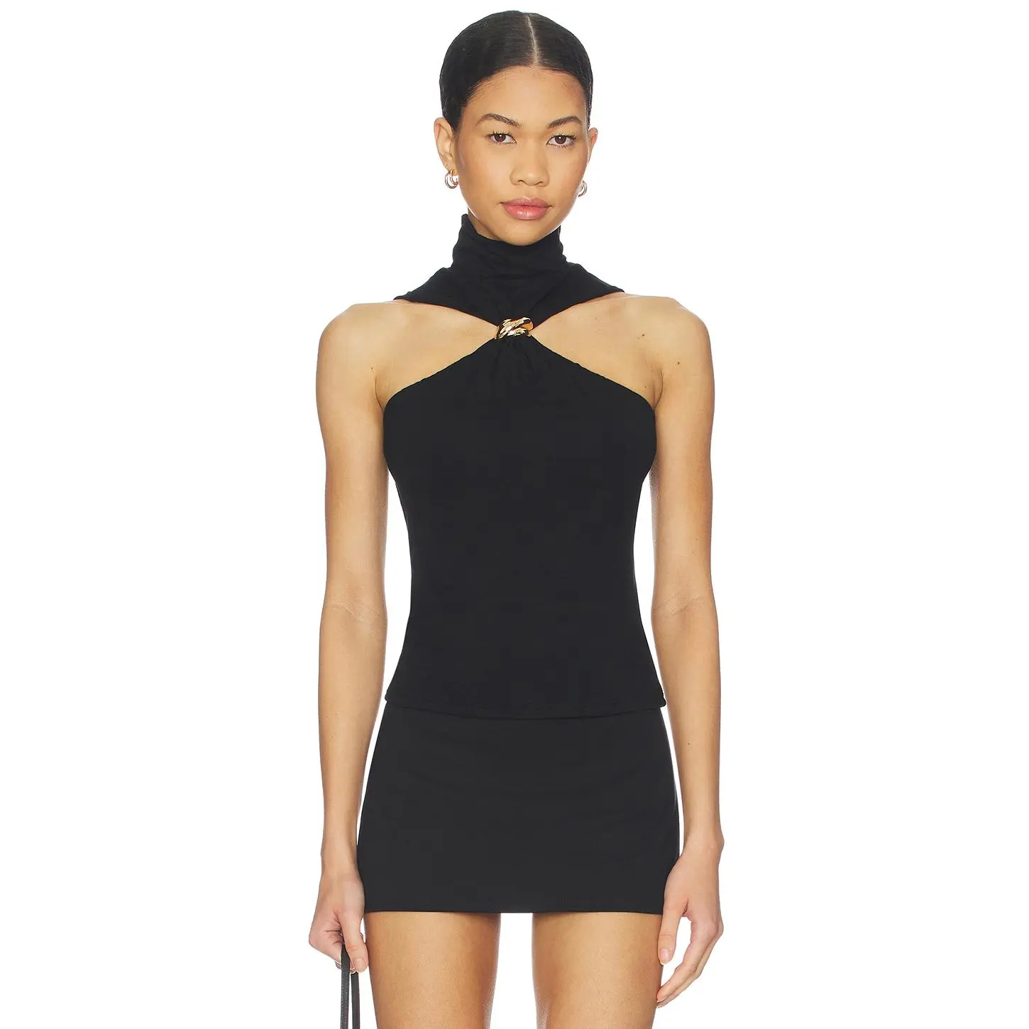 superdown SUPERDOWN Gemma Turtleneck Top in Black