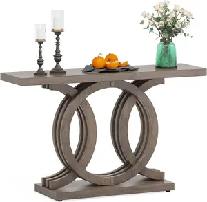 LITTLE TREE 55" Console Table - Elegant Wooden Base - Versatile Usage - Reinforced Tabletop