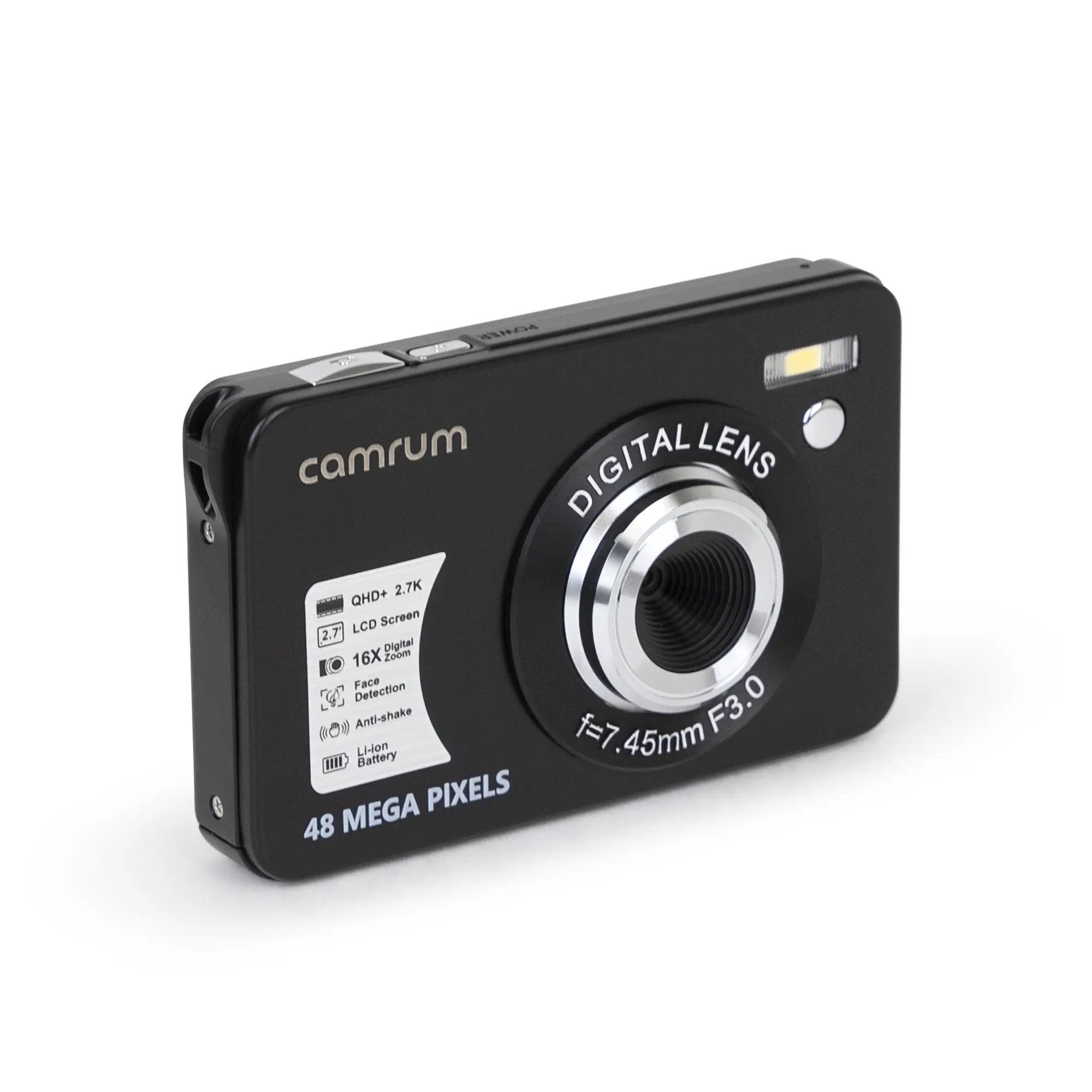 Camrum  Digital Camera 48MP Flash Recording Compact