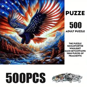 500 Piece -Tailed Eagle Puzzle, Large Adult Family Interactive Toy, Beautiful Artwork DIY Home Decor Brain Challenge, Brain Teaser, Holiday Scene, Perfect Gift