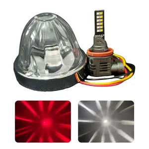 InfinityBEAM Dual Color White to Red H11 Star Pattern Glass Watermelon Light