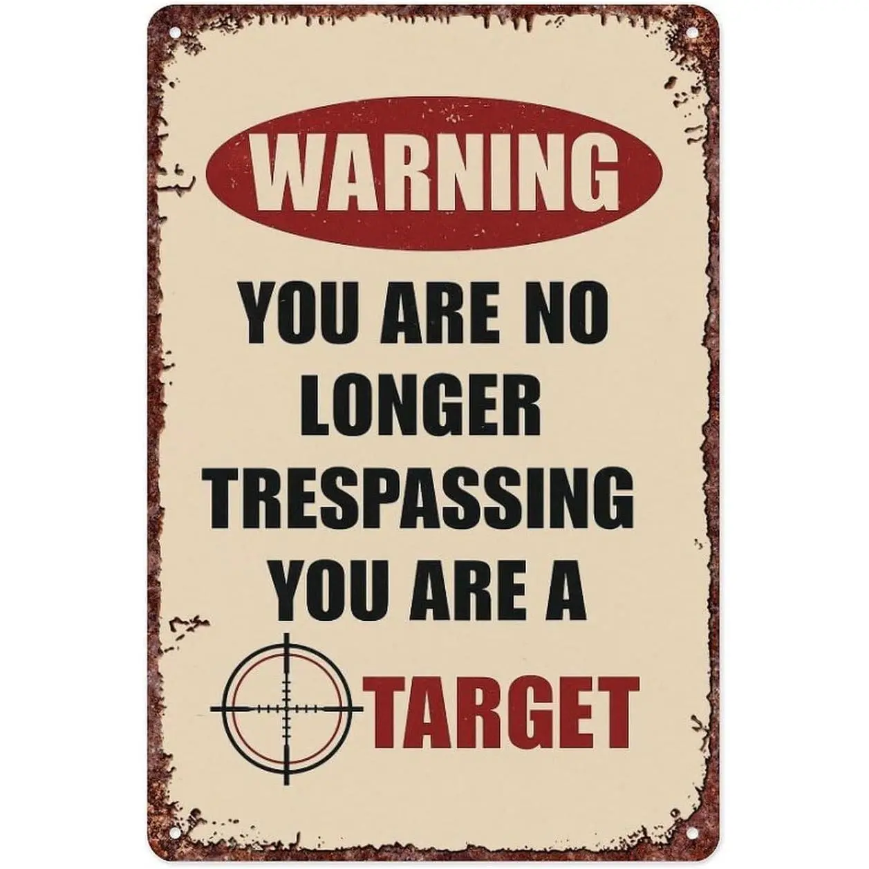 Funny Warnings Private Property No Trespassing Interesting Metal Sign For Home, Yard, Bar, Office Wall Decoration, Measures 12x8 Inch, Gift, Decorative Ideal Gift Versatile Use