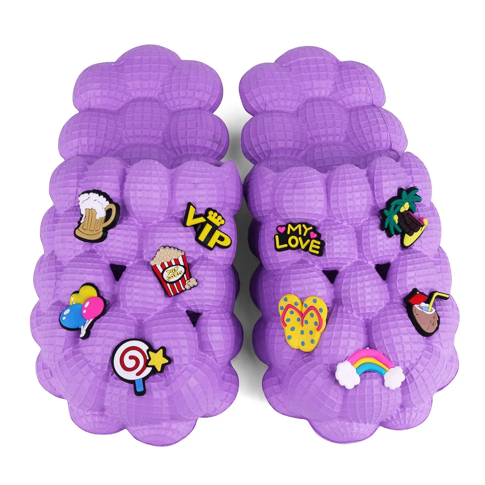 Massage Bubble Slides Slippers for Women Men,Mukinrch Funny Lychee Non-slip Spa Slippers,Gym House Slippers Shower Bedroom Slippers, Soft Pillow Stress Relief Slide,Reflexology Sandals for Ladies slides Shoe Footwear Comfort Onyx