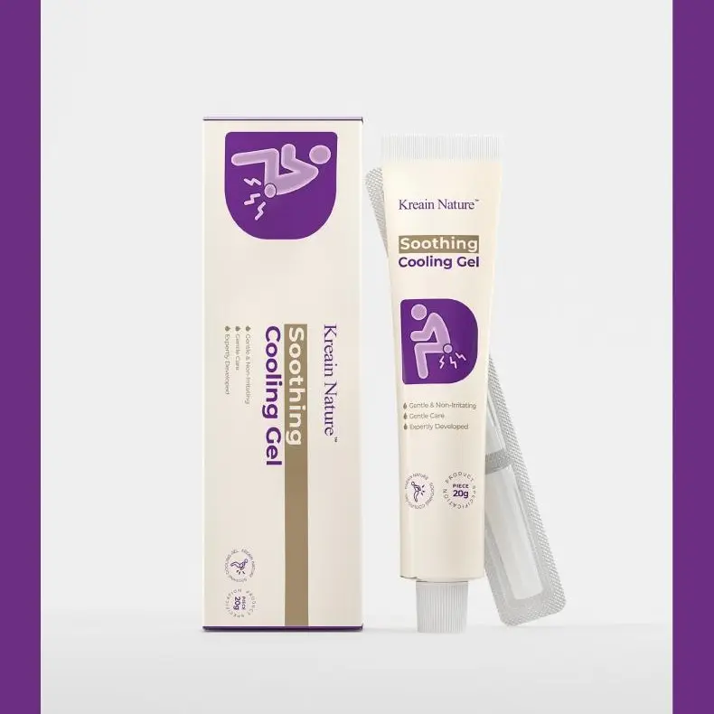 Kreain Nature 5 Hemorrhoid Moisturizer Gel with Carthamus Seed, Scutellaria Baicalensis Extract, Carboxymethylcellulose, Purple Daisy - Gentle, Smooth, Hydrating Skin Repair Solution for Hemorrhoid Relief