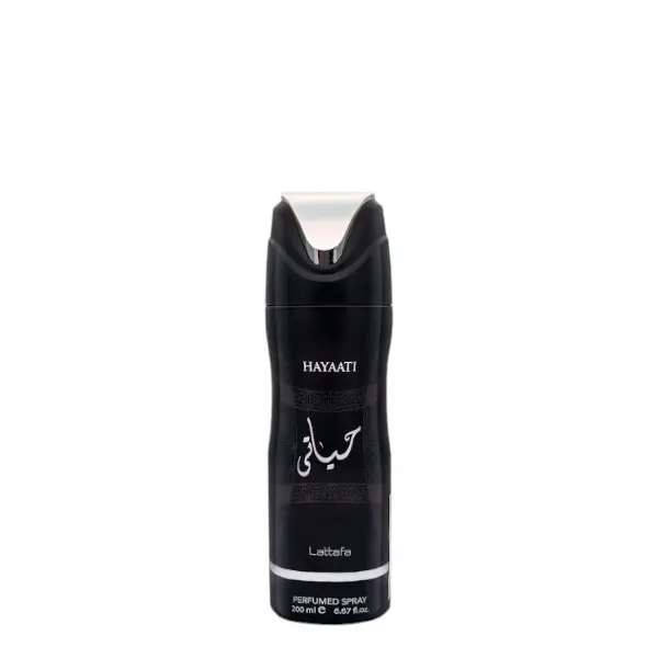 Lattafa | Hayaati | Black | Men's Fragrance | 200 ML | Perfumed Body Spray | Bergamot & Apple