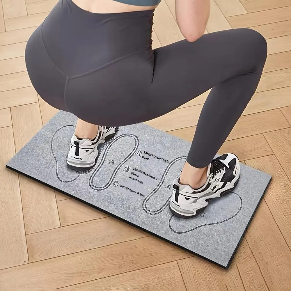 High-Density EVA Squat Wedge Exercise Mat - Unisex Lightweight Antislip Workout Equipment with Alignment, Foot Guides, Core Workout Support Yoga, Beginner Form Help, Home Use Folding Mat Yoga, Home Workout