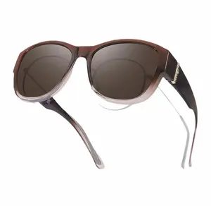Women's Polarized Fit-Over Sunglasses - UV400 Protection Lens, Anti-Glare, TR90 Lightweight Full-Rim Square Frame, Female Over-Glasses Eyewear for Driving, Daily Wear, Mother's Day Gift, Uv-Protection Lens,summervibes