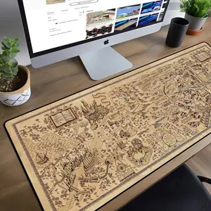 Wizarding World Map Desk Mat – Perfect Gift for Wizard Movie Fans and Magical Decor, Keyboard Mat, Gift for Son or Boyfriend, Wizard map pad