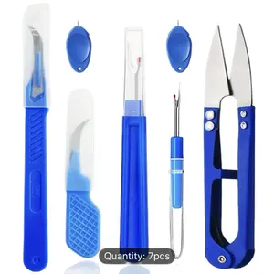 Sewing Ripper Kit, 7-piece set Sewing Tools Including Thread Unpicker, Seam Ripper & Scissors, Essential Sewing Tools for Home Use, Sewing Supplies Crafts