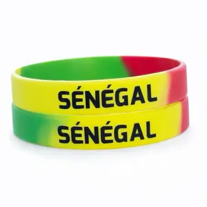 Senegal Pride Silicone Wristbands - World Cup Football - Soccer - Mundial Futbol Fans - Fier D’être Sénégalais