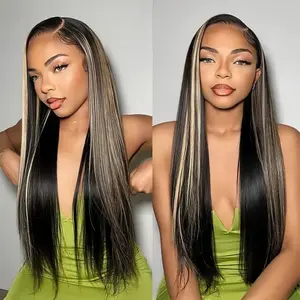 Recool Balayage Highlight Straight/Body Wave 6x5 HD Lace Wigs 1B/22 Colored Wear and Go Glueless Wig Human Hair Wigs#Summervibes