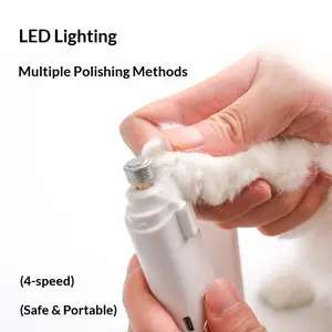 new Pet nail grinder, multifunctional dog nailtrimmerand cat nailtrimmer kit, ultra quietelectric petnail grinder, rechargeable,suitable fortrimmingsmall and large dogs, with a 4-hourbattery life pet hair