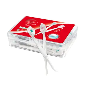 1 box of 20 travel mini toothbrushes with fresh beads, no need to use water, portable multi-function oral toothbrush, fresh teeth cleaning, Oral Hygiene Essentials