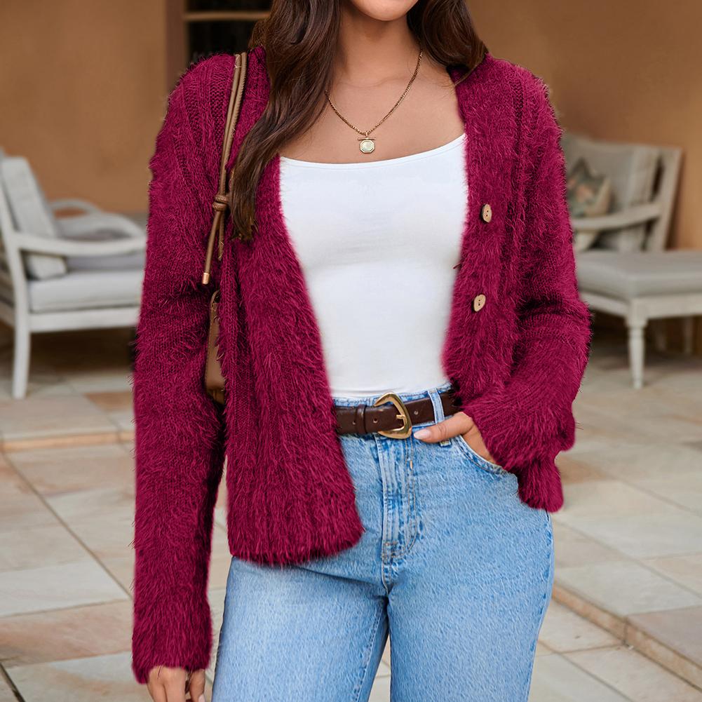 Grace Karin Women's Long-Sleeve Knitwear Cardigan - Short V-Neck, Button-Front, Soft Cozy Basic Top for Autumn Winter, Party, Work, Clothes, Cardigan For Women, Soft Fabric, Braided, Knitting, 2Xl, Lady, Buttoned Elegance, Evening, Holiday, Lightweight, W Grace Karin Women's Long-Sleeve Knitwear Cardigan - Short V-Neck, Button-Front, Soft Cozy Basic Top for Autumn Winter, Party, Work, Clothes, Cardigan For Women, Soft Fabric, Braided, Knitting, 2Xl, Lady, Buttoned Elegance, Evening, Holiday, Lightweight, W