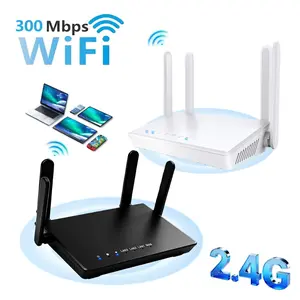 WiFi Router, 300Mbps Wireless Internet Router for Home and Office, High Speed Multiplatform WiFi Hotspot with 4 High-Gain Antennas, Up to 1000 Sq.ft Coverage, WPA2 Security, Easy 3-Step Setup, Supports Guest Network, Smart WiFi Control