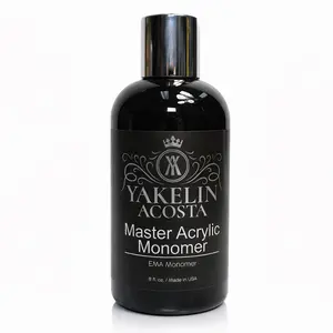 Universal Nail Monomer Violet 8oz (236ml) – EMA Acrylic Liquid, Flammable, Professional Use, Low Odor Low Odor Formula Yakelin Acosta