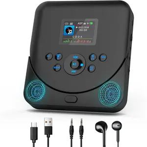 CD Player Portable,  CD Player with Speakers and FM Transmitter,Support TF Card,Rechargeable Player for / with 2.0" TFT Screen