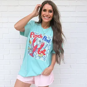 Pinch Peel Eat, Preppy Stripes Coquette, Crawfish Season, Southern Tshirt