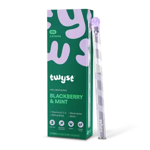 Twyst Wellness Blackberry & Mint Mixer Powder with BCAA Amino Acids, Electrolytes, Biotin, and Vitamins - Entertaining and Fitness