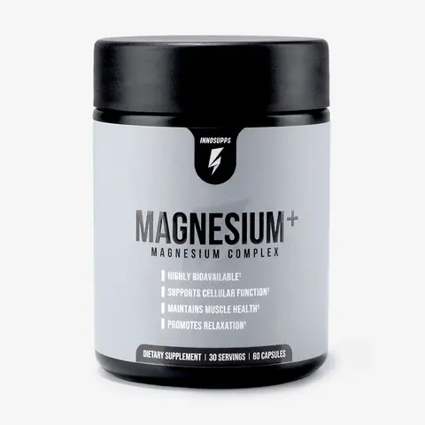 Inno Supps Magnesium Plus Triple-Action Bioavailable Magnesium Supplement, 60 Capsules, Prop 65 Safe, for Cellular Support, Muscle Wellness & Healthcare