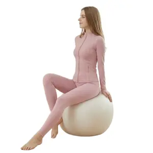 【Golden Zipper】 Golden Zipper Jacket with Pockets, Soft Brushed Women's Sporty Jacket, Minimalist Women's Tracksuit with Spandex Power Fit for Workout & Yoga, Thumbholes Design, Casual Wear for Women,  Airlayer Fabric & High Elasticity - 6 Color Options