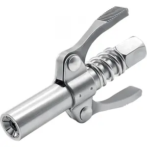 High-Pressure Grease Gun Adapter Dual Handle Locking Head 12000 Psi Leak-Proof Universal Butter Nozzle for Cars Trucks Tractors