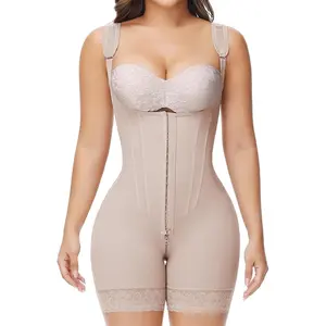 M MYODRESS Tummy Control Shapewear Zipper Crotch Shaping Bodysuit High-Back Corset  Faja Garment For Women