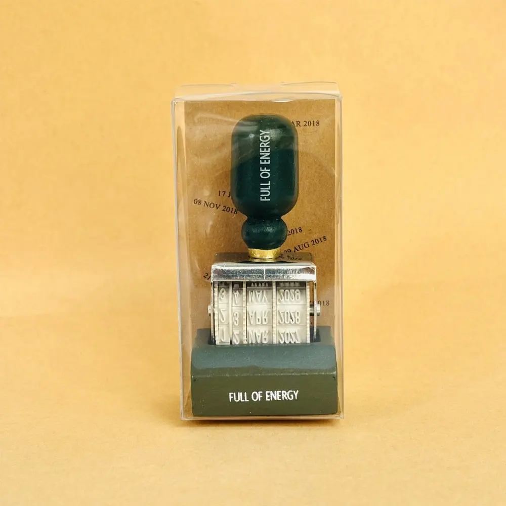 Vintage Date Postmark Stamp, 1 Count DIY Roller Knob Stamp, Custom Address Stamp, Office Stationery & Supplies for Home School Office
