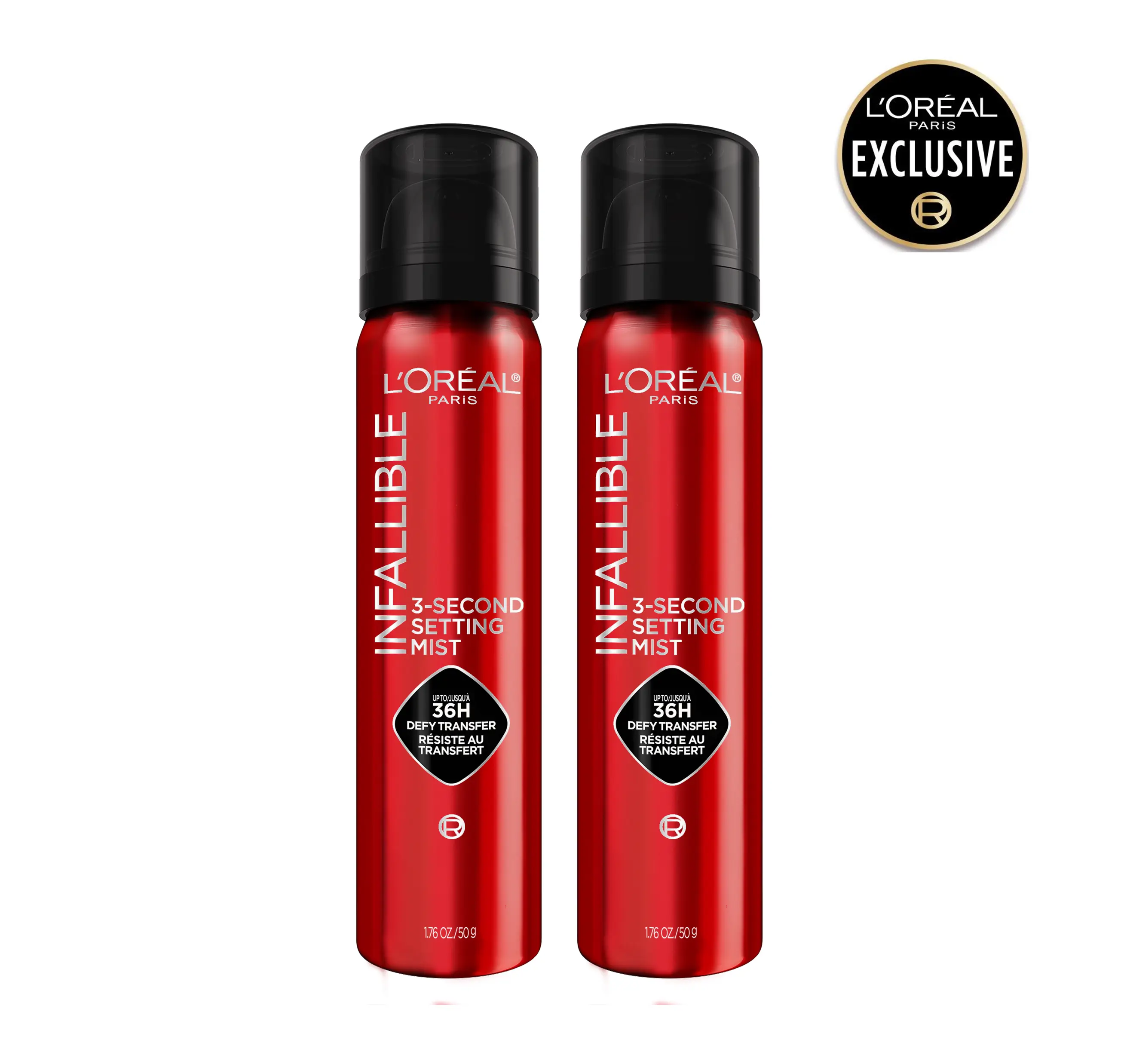 Infallible 3-Second Setting Spray Mist, Microfine Mist for up to 36HR Wear, 1.76 oz, L'Oréal Paris Infallible 3-Second Setting Spray Mist, Microfine Mist for up to 36HR Wear, 1.76 oz, L'Oréal Paris