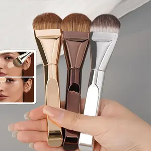 New style tongue-shaped foundation brush, ultra-thin seamless base makeup, flat head foundation brush, irregular fan-shaped makeup tool, Makeup Brushes