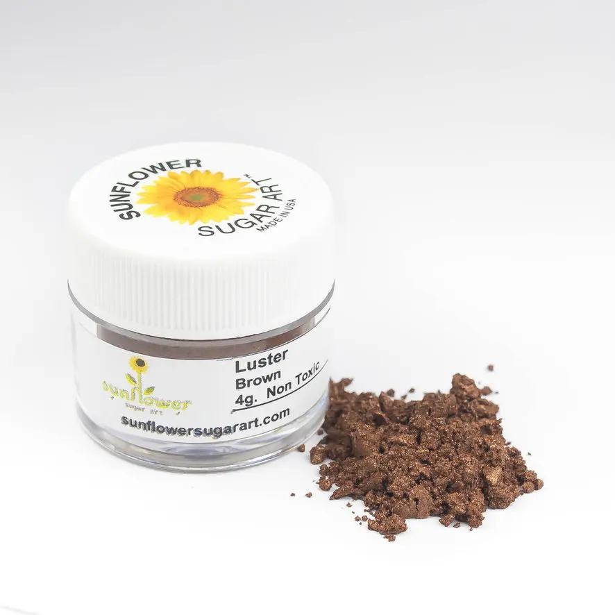 Sunflower Sugar Art Brown Cocoa Edible Luster Dust for Cake Decorating, Chocolate, Fondant Gluten-Free, and Vegan-Friendly - Baking