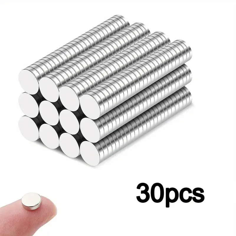 Mini Fridge Magnets Set, Multifunctional Magnet, 30 Pieces 10x2mm, Ideal for Crafts, Office Use, Refrigerator, Versatile Design, Universal Application