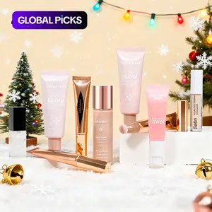 Lakerain 9 in 1 Complete Hydrating Makeup Set, Including Highlighter Foundation & Primer & Moisturizing Concealer & Lip Gloss & Highlighter Stick & Blush, Makeup Set for Women & Girls, for Beginner&Beauty Lover, Luminizer Set #GLOBAL PICKS