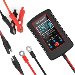 Charger, 6V 12V Automatic  Trickle  Charger, Intelligent Pulse Repair Charger with ASE Adapter ,  Desulfator for  Lawn Mower Marine