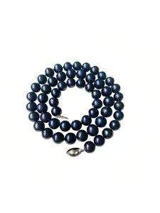 8-9mm Genuine Real Black Cultured Freshwater Pearl Necklace For Women Jewelry Wedding Anniversary Birthday Gift Strand