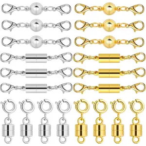 Necklace Clasps and Closures, 20 count 14K  and   Necklace Extender, Extra    Clasp for Necklaces & Bracelets Connector Making, Easy to Use for Women