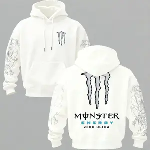 Monster Energy Zero Ultra Printed Style Unisex Hoodie VR46 Factory Racing Fleece-lined Streetwear for Men & Women