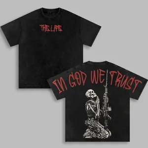 In God We Trust T-Shirt Christian Graphic Tee Oversized Cotton Streetwear Summer Clothing Gymwear Faith-Based Shirt Aesthetic Menswear Gift for Believers