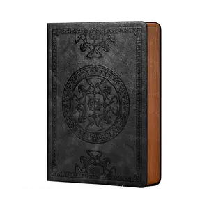 Vintage Leather Journal for Men - Soft Cover Lined Notebook, 180° Lay Flat Writing Diary, Classic Personal Journal 5.7" x 8.3",