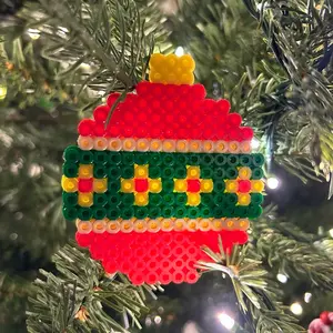 Perler Bead Christmas Design Ornament - Festive Home Decor