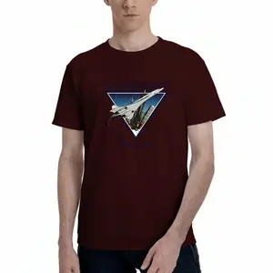 MAROON Men's Printed T-Shirt |Supersonic Jet Blue Triangle| Breathable Cotton Summer Top | Ideal Gift For Men