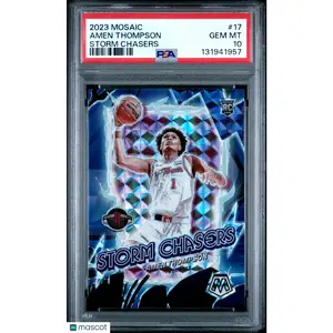 Amen Thompson 2023 Panini Mosaic #17 Storm Chasers Rookie RC PSA 10