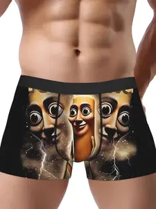 Brain Rot Tung Tung Tung Sahur Meme Italian Brainrot Underwear Polyester Briefs Underpants Boxer Briefs