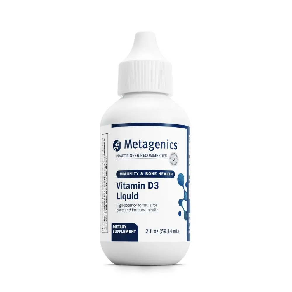 Metagenics Vitamin D3 Liquid Supplement - High Absorbency & Easy to Swallow Liquid Vitamin D3 for Bone Health & Immune Support - Suitable for Kids - 2 fl oz - 2,275 Servings