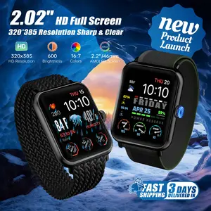 Elegant Smartwatch w/ Refined Metal Case, 2.02” Large Display, Clean Professional Look, Bluetooth Calling and Message Notifications, iOS and Android