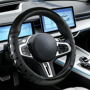 Premium PU Leather Heart-Shaped Pattern Steering Wheel Cover – Anti-Slip, Wear-Resistant, Universal Fit for All Cars, All-Season Sports Interior Upgrade