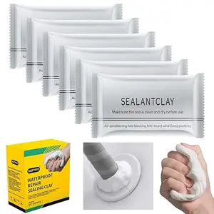 5 packs 20g per pack Air conditioning hole sealant mud plug hole waterproof household filling waterway toilet rodent-proof plug leakage fire clay wall hole repair