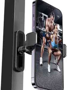 Adjustable Magnetic Phone Holder for Gym, Home, Workout, Sports | Compatible with 4.7-6.5" Devices | Durable Metal Mount| Mobiles Stand Accessories